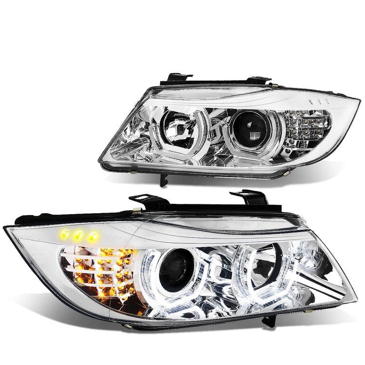 SK-Import Koplampen Project Angel Eyes Chrome Housing BMW 3-serie
