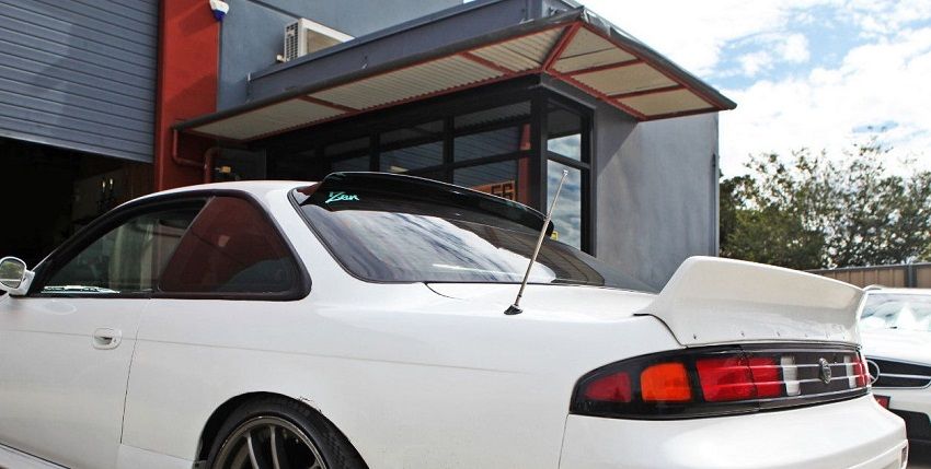 Image of SK-Import Achter Windscherm Smoke Kunststof Nissan S14