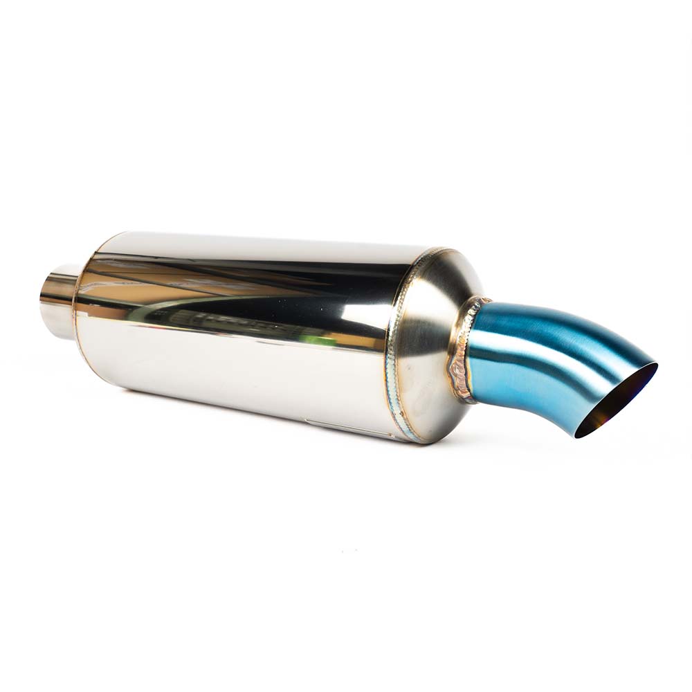 Image of M2 Motorsport Universele Uitlaat Demper Toda Style Gepolijst 63.5mm Roestvrij Staal