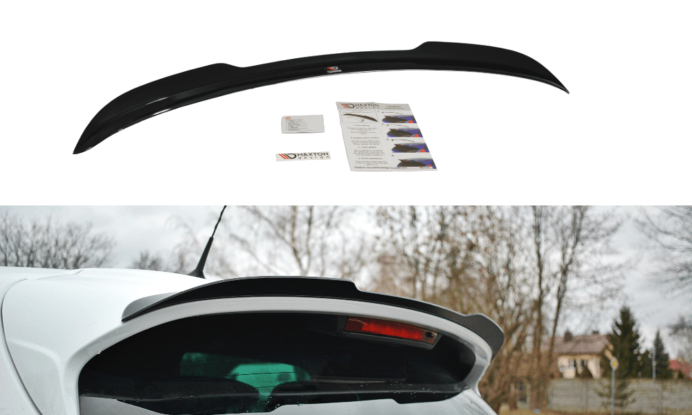 Image of Maxton Achter Spoiler Verlengstuk Glanzend Zwart ABS Plastic Renault Clio
