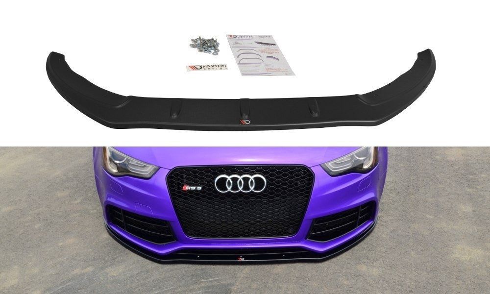 Image of Maxton Voor Bumper Lip Glanzend Zwart ABS Plastic Audi RS5 Facelift