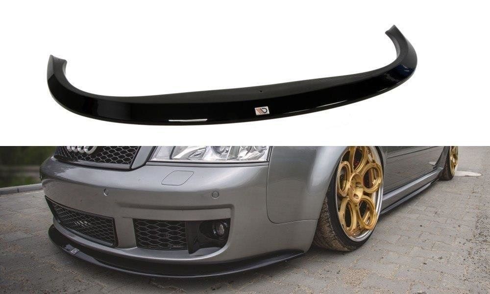 Image of Maxton Voor Bumper Lip Glanzend Zwart ABS Plastic Audi RS6