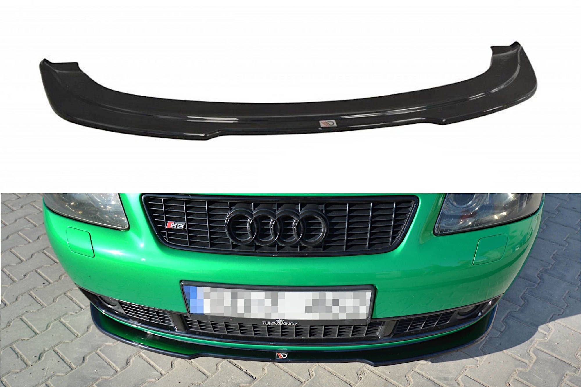 Image of Maxton Voor Bumper Lip Glanzend Zwart ABS Plastic Audi S3