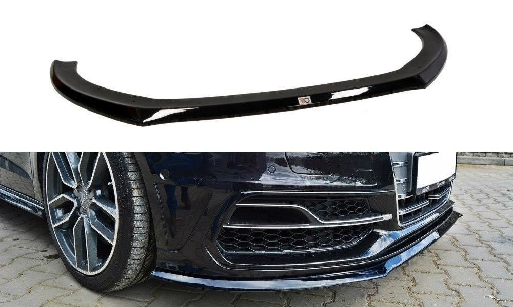 Image of Maxton Voor Bumper Lip Zwart ABS Plastic Audi S3