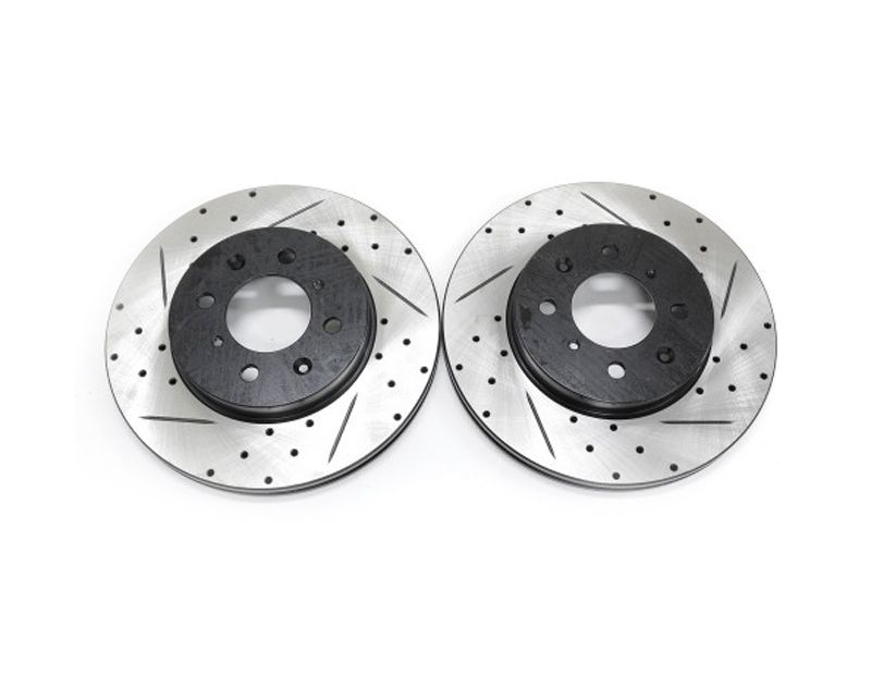 Image of Blox Racing Voor Remschijven Sport Gegroefd + Geboord Zwart 262mm Honda Civic,CRX,Del Sol