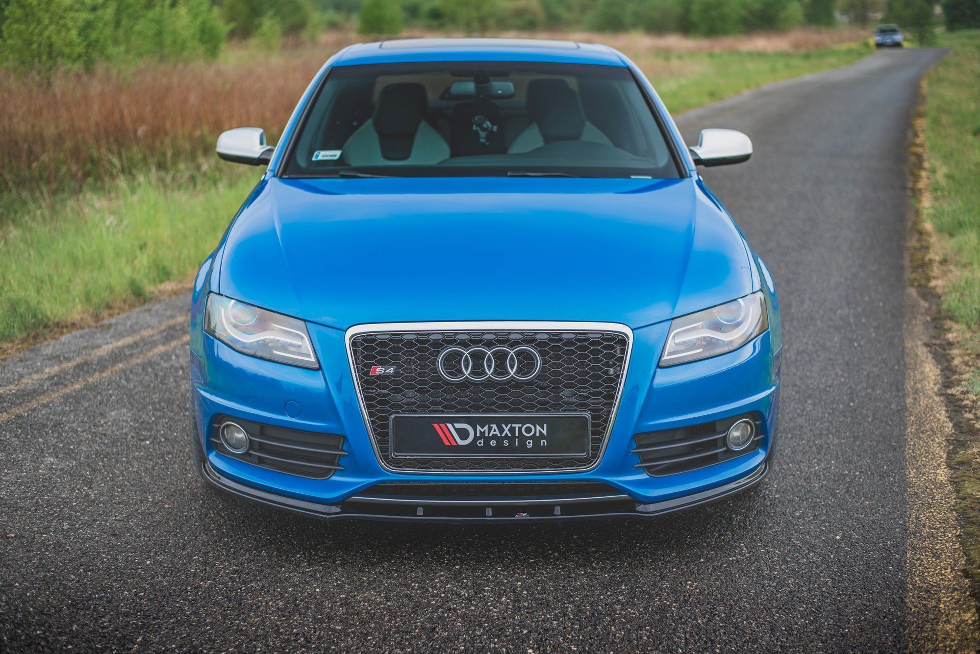 Image of Maxton Voor Bumper Lip Glanzend Zwart ABS Plastic Audi S4 Pre Facelift
