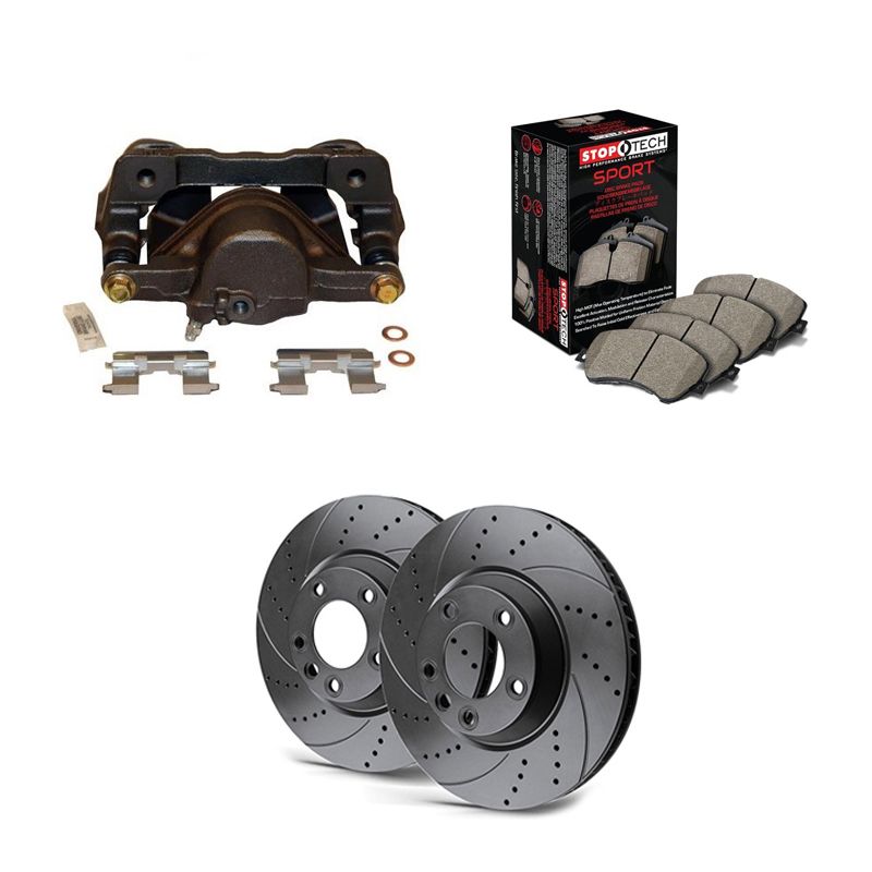 Image of SK-Import Voor Big Brake Kit Geboord/Gegroefd 1-Pod 282mm Honda Civic,CRX,Del Sol