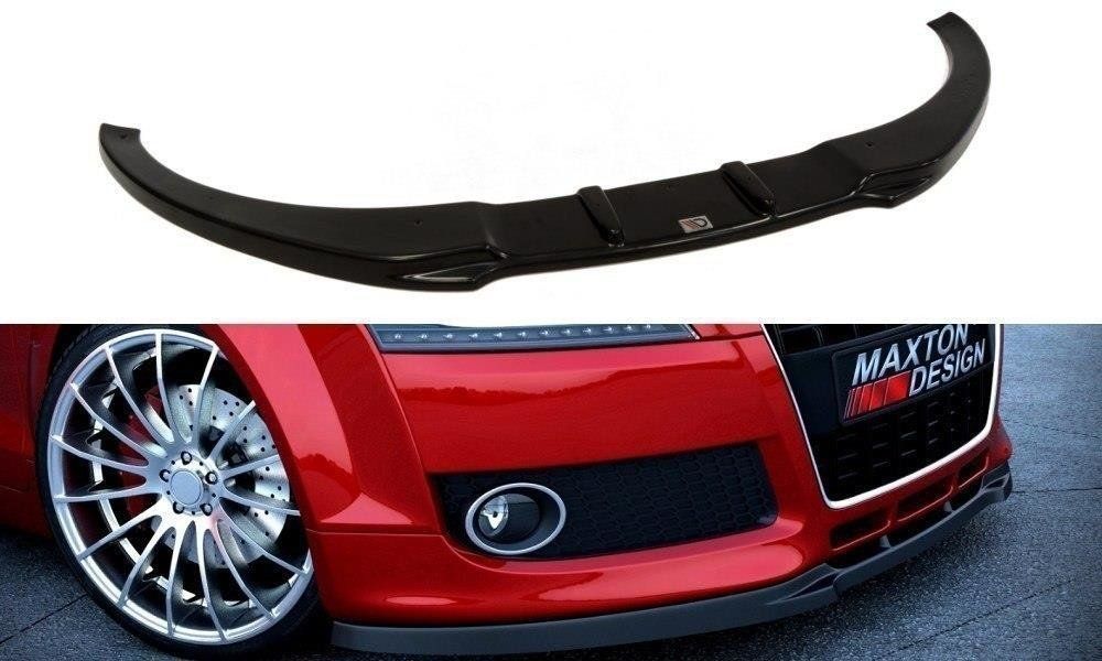 Image of Maxton Voor Bumper Lip Glanzend Zwart ABS Plastic Audi TT