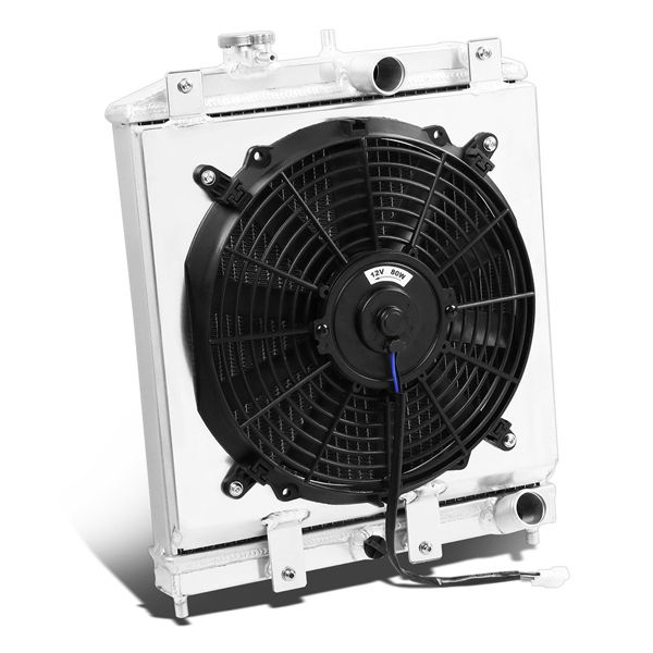 Image of SK-Import Radiator met Shroud en Fans 32mm Aluminium Honda Civic,Del Sol
