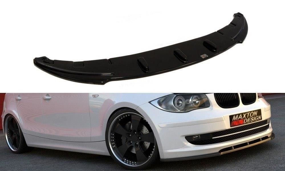 Image of Maxton Voor Bumper Lip Glanzend Zwart ABS Plastic BMW 1 Serie LCI