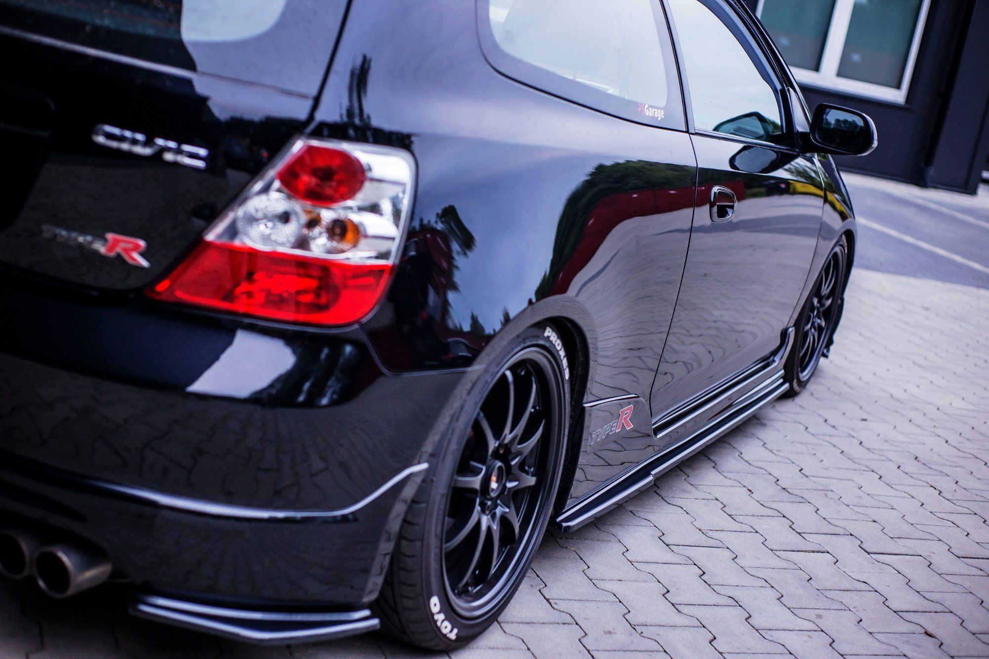 Image of Maxton Side Skirts Glanzend Zwart ABS Plastic Honda Civic