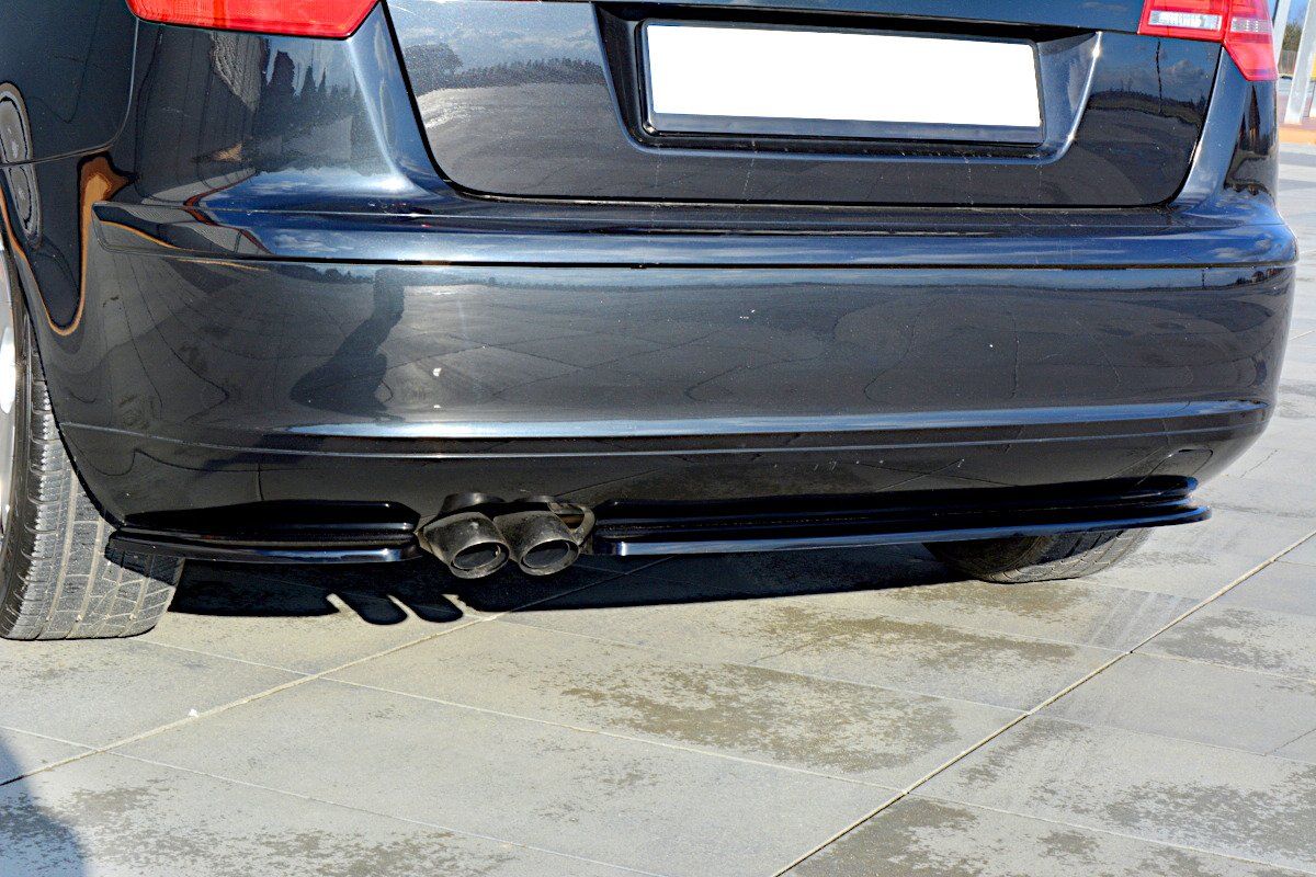 Image of Maxton Achter Bumper Lip Glanzend Zwart ABS Plastic Audi A3 Facelift