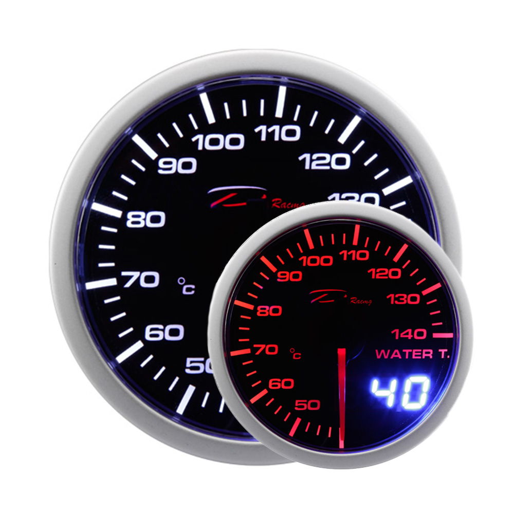Image of Depo Racing Meter Dual View Series Zwart 52mm Water Temperatuur