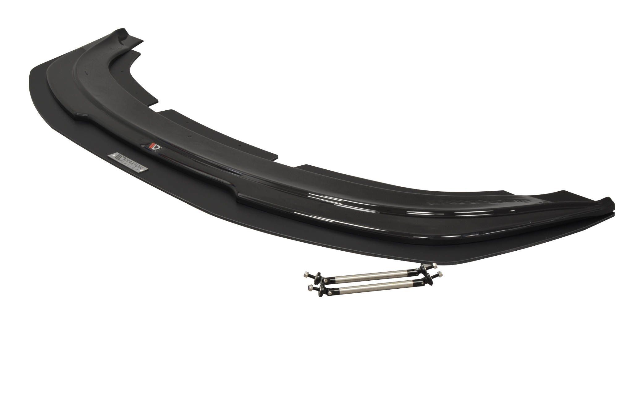 Image of Maxton Voor Bumper Lip Hybrid Zwart ABS Plastic Audi S3