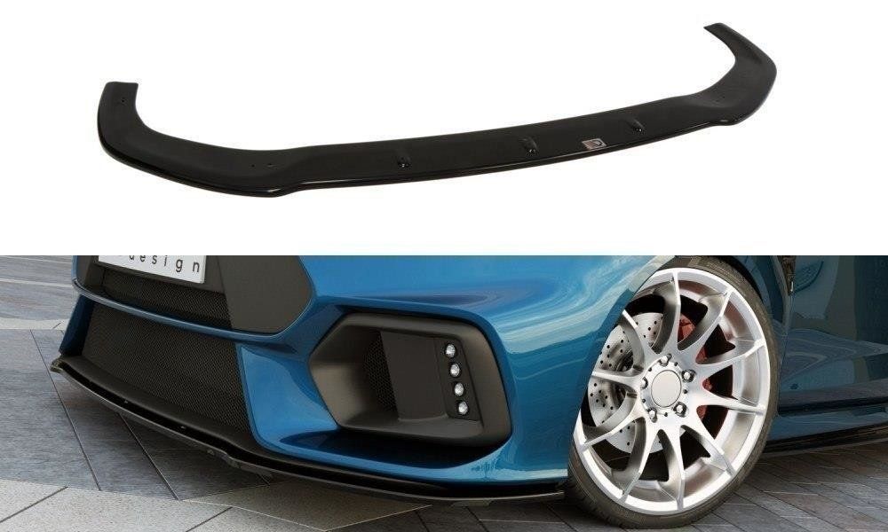 Image of Maxton Voor Bumper Lip Glanzend Zwart ABS Plastic Ford Fiesta Facelift