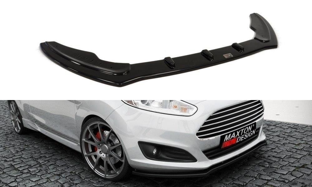 Image of Maxton Voor Bumper Lip Glanzend Zwart ABS Plastic Ford Fiesta Facelift