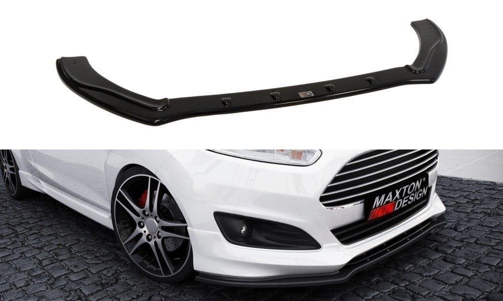 Image of Maxton Voor Bumper Lip Glanzend Zwart ABS Plastic Ford Fiesta Facelift