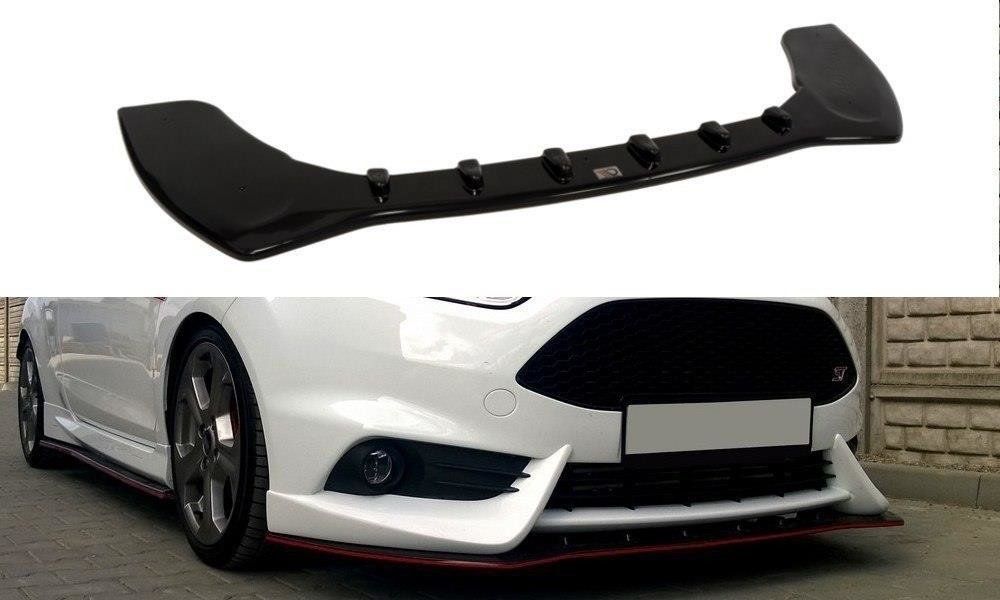 Image of Maxton Voor Bumper Lip Glanzend Zwart ABS Plastic Ford Fiesta Facelift