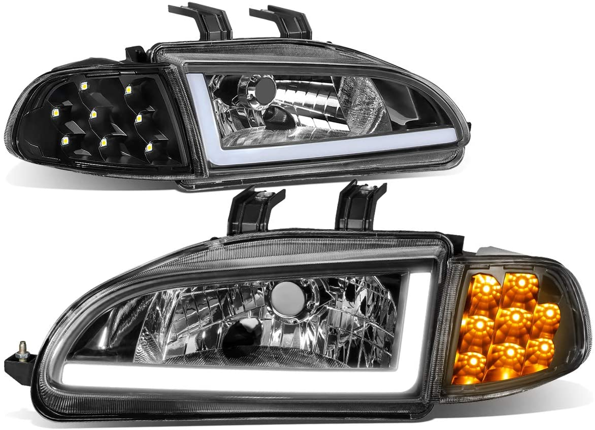 Image of SK-Import Koplampen LED Zwart Honda Civic