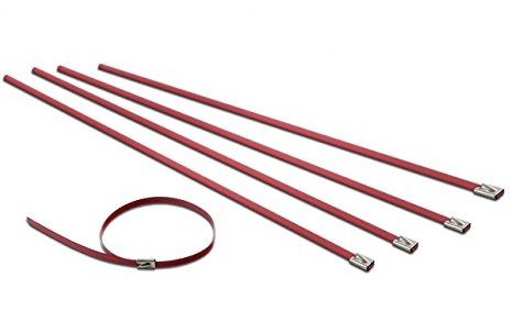 Image of SK-Import Uitlaat Hitteband Zip-ties Rood