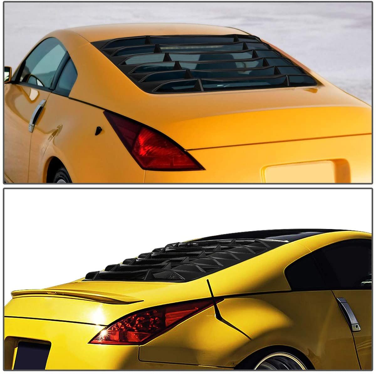 Image of SK-Import Achter Window Louvers Zwart ABS Plastic Nissan 350Z