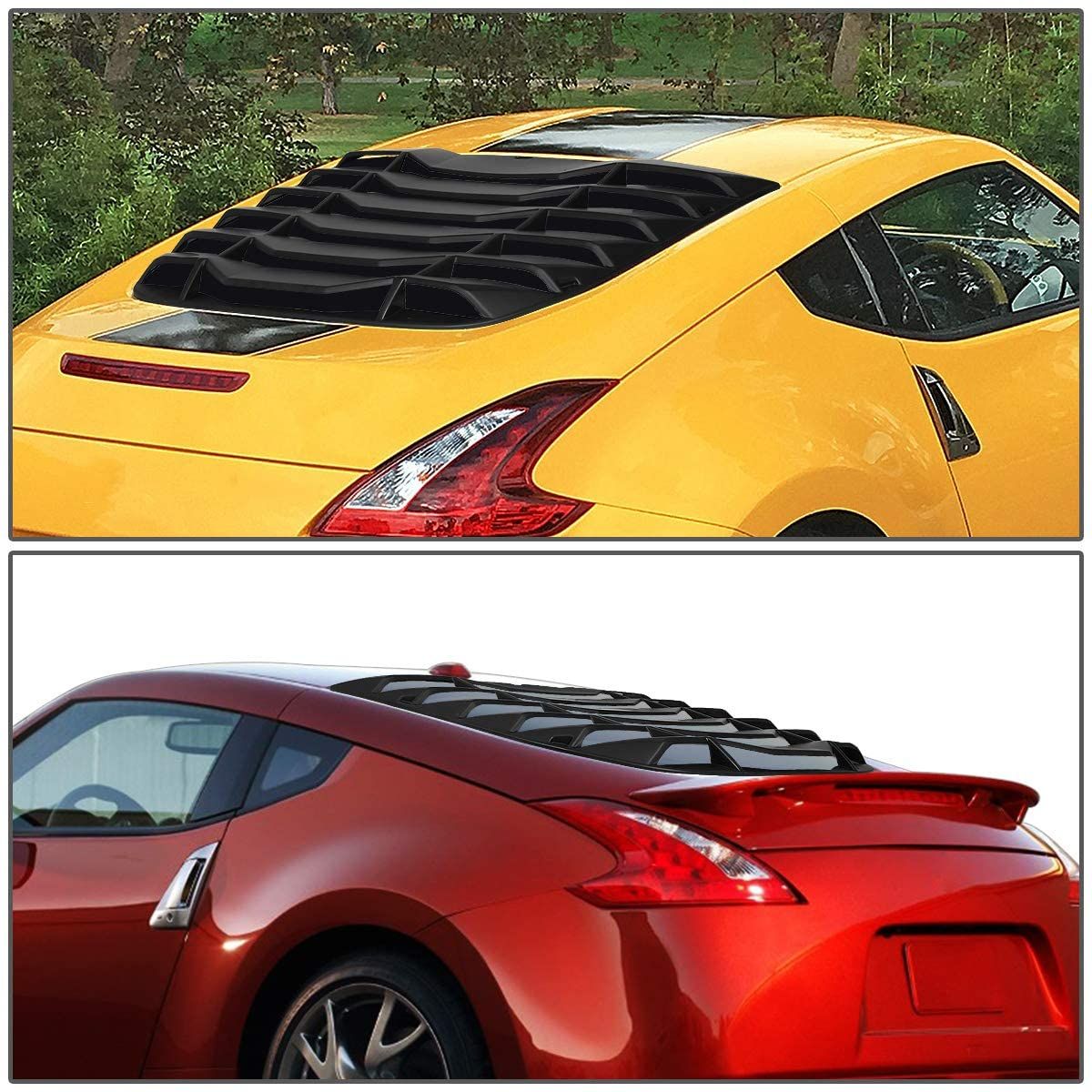 Image of SK-Import Achter Window Louvers Zwart ABS Plastic Nissan 370Z