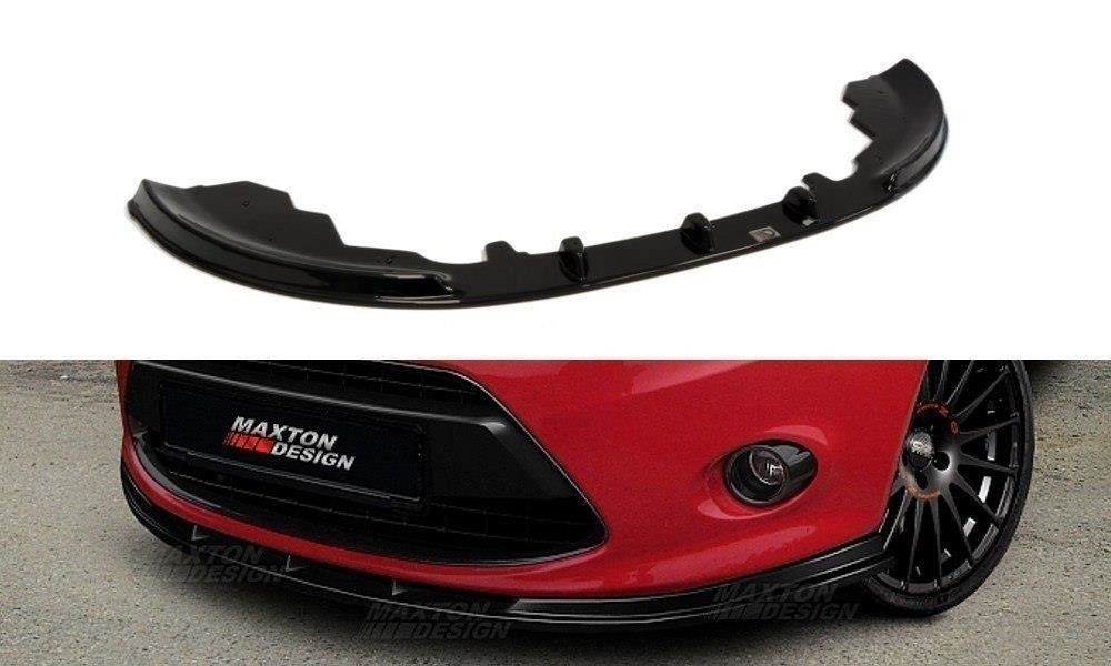 Image of Maxton Voor Bumper Lip Glanzend Zwart ABS Plastic Ford Fiesta