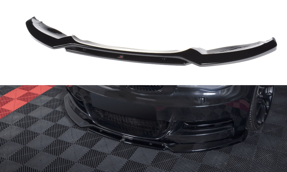 Image of Maxton Voor Bumper Lip V1 Zwart ABS Plastic BMW 1 Serie LCI