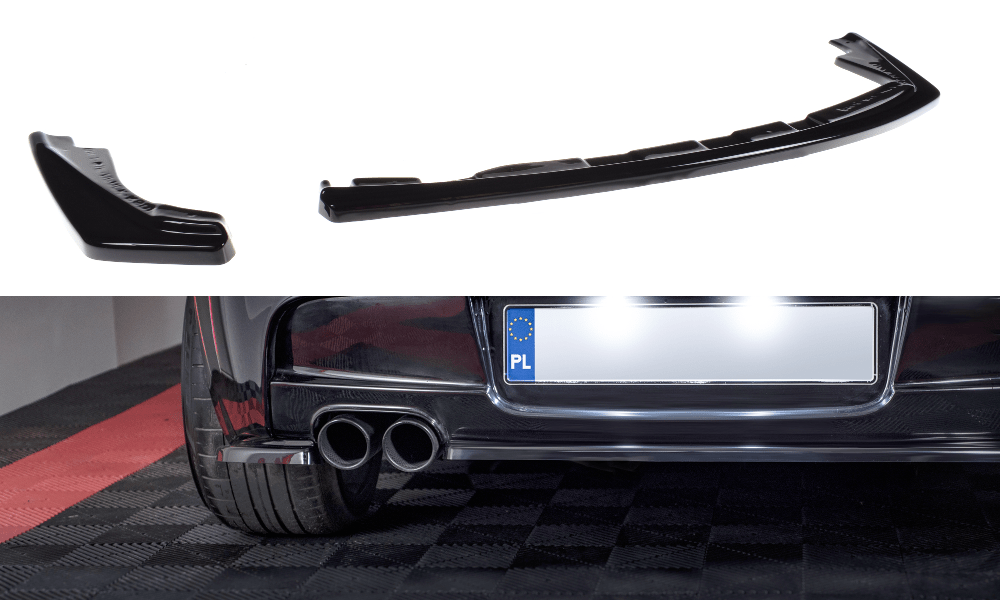 Image of Maxton Achter Bumper Lip Without Vertical Bar Zwart ABS Plastic BMW 1 Serie LCI