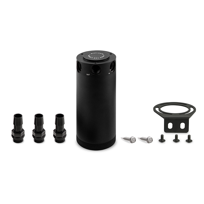 Image of Mishimoto Oil Catch Can Kit Baffled XL Compact 3-port Zwart Aluminium