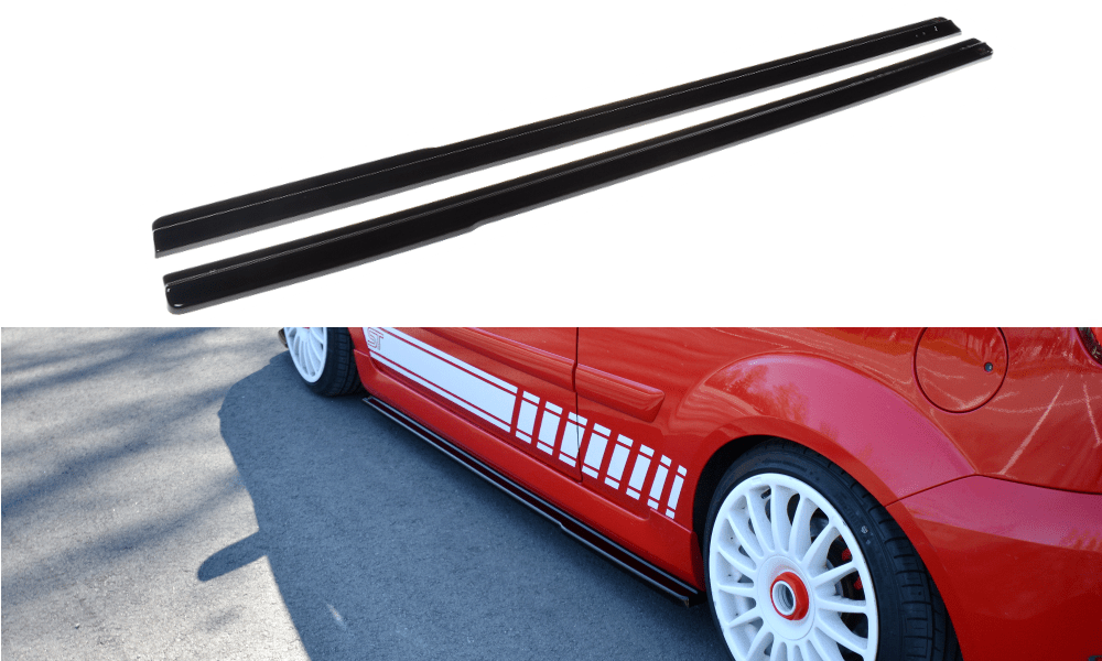 Image of Maxton Side Skirts Glanzend Zwart ABS Plastic Ford Fiesta