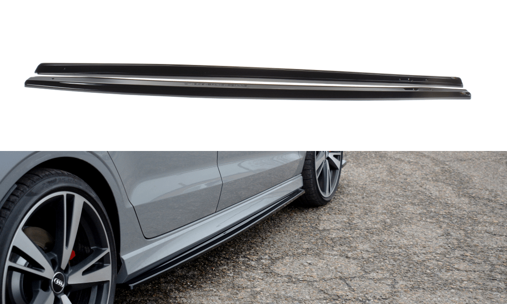 Image of Maxton Side Skirts Glanzend Zwart ABS Plastic Audi RS3 Facelift