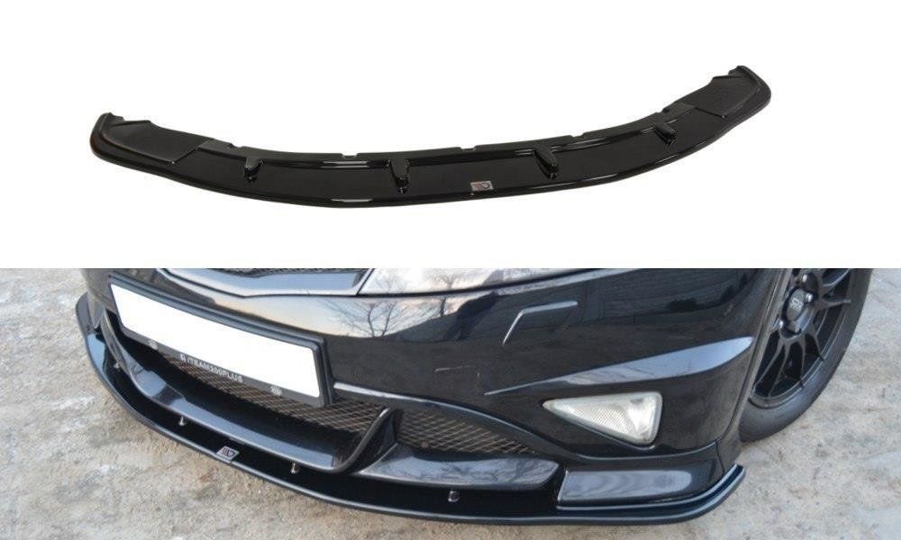 Image of Maxton Voor Bumper Lip Glanzend Zwart ABS Plastic Honda Civic