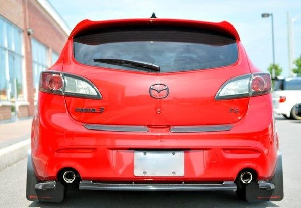 Image of PU Design Achter Bumper Lip MS Style Zwart Polyurethane Mazda 3