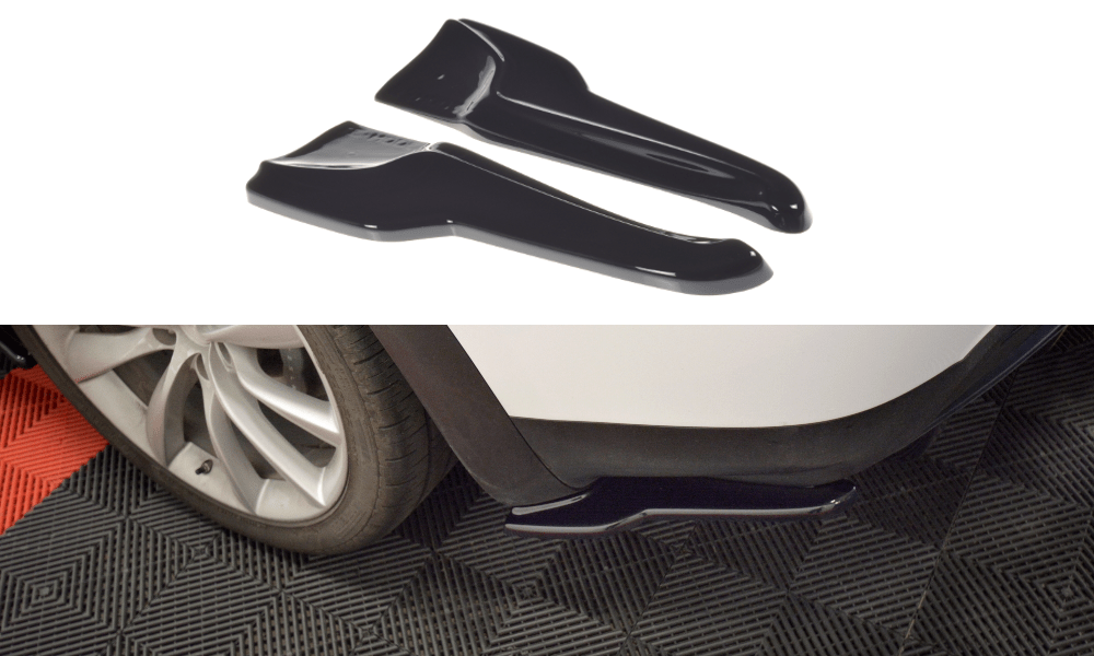 Image of Maxton Achter Bumper Lip V2 Glanzend Zwart ABS Plastic Tesla Model X
