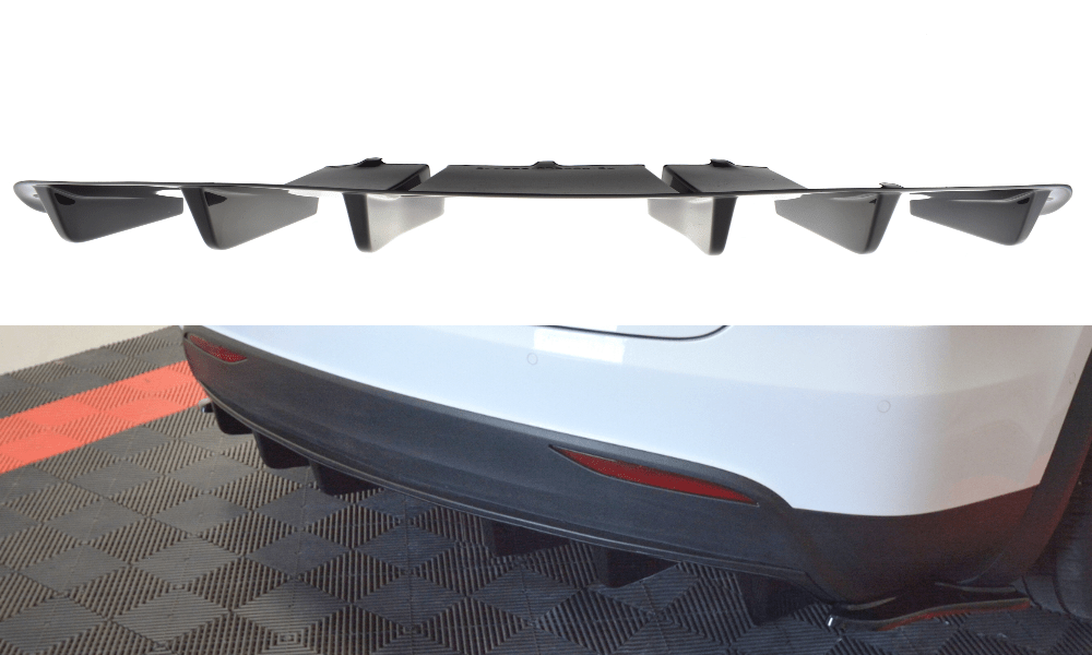 Image of Maxton Achter Diffuser Glanzend Zwart ABS Plastic Tesla Model X