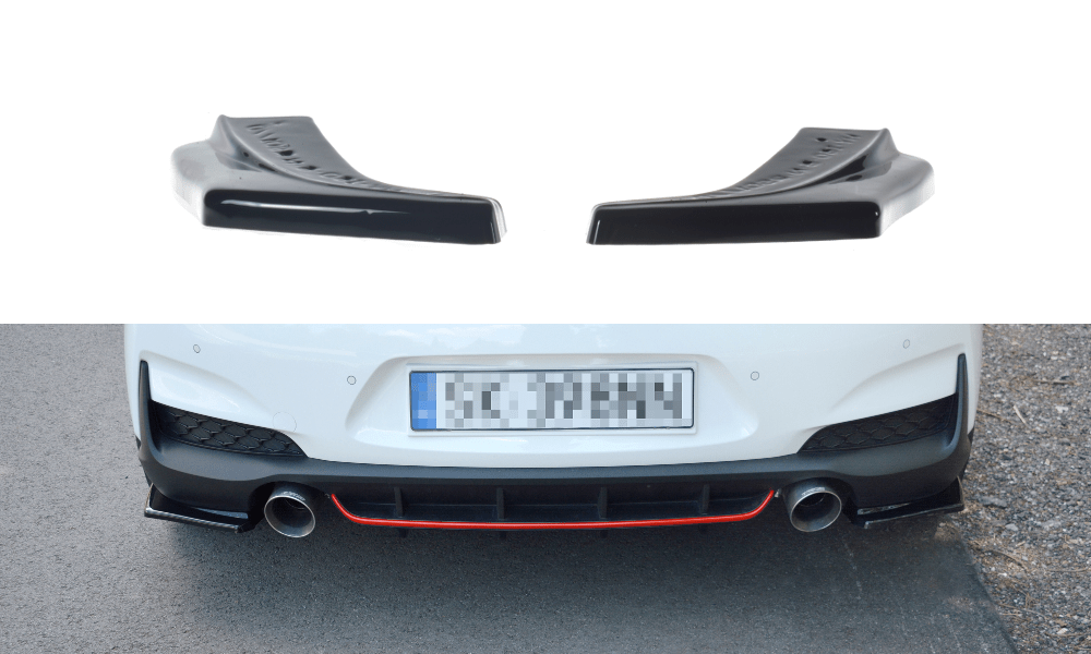 Image of Maxton Achter Bumper Lip Glanzend Zwart ABS Plastic Hyundai I30