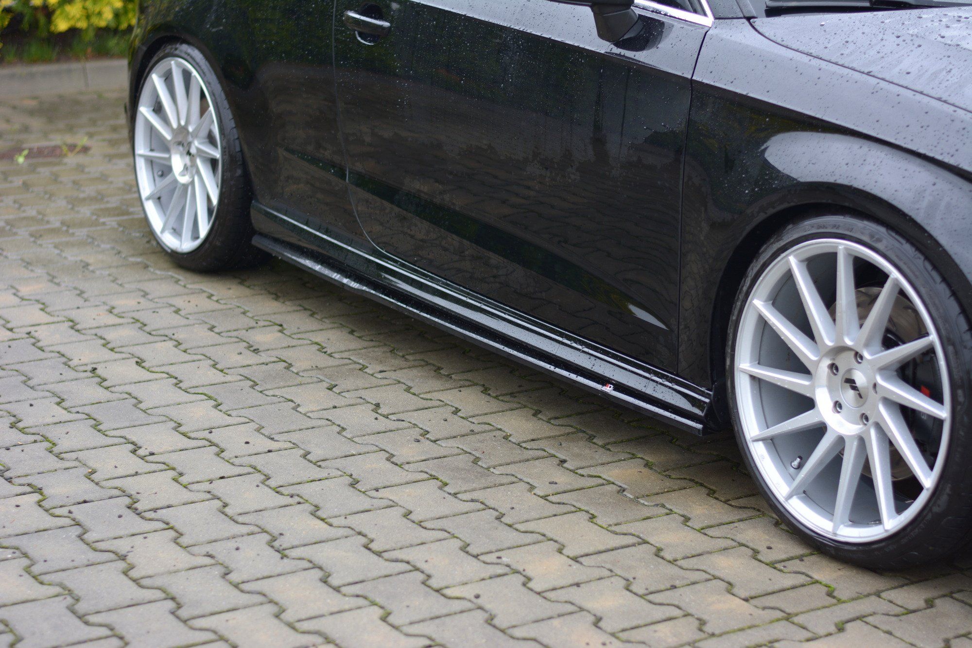 Image of Maxton Side Skirts Glanzend Zwart ABS Plastic Audi S3 Pre Facelift