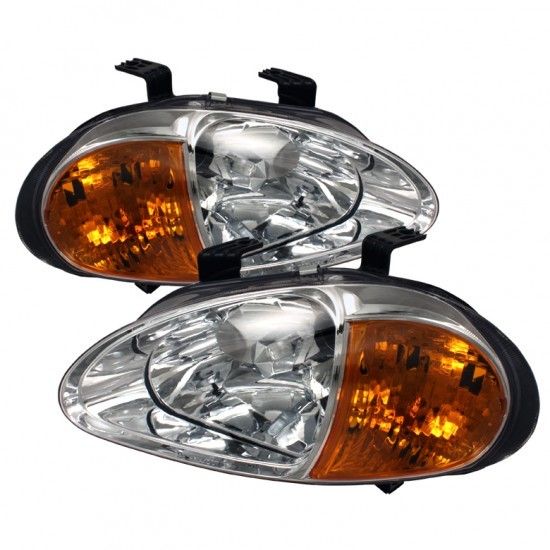 Image of Spring Koplampen JDM Style Amber Corner Chrome Housing Honda Del Sol