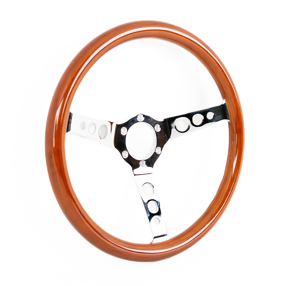 Image of SK-Import Stuur Classis Style Chroom 350mm Hout