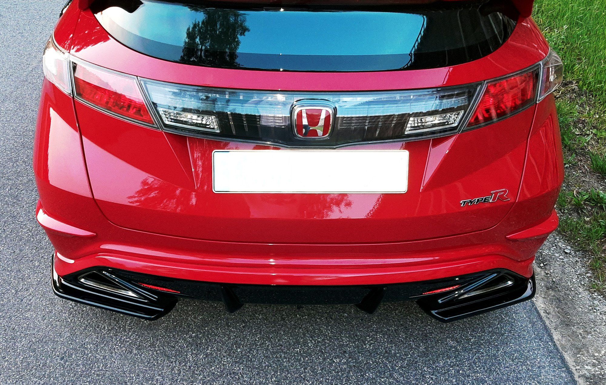 Image of Maxton Achter Bumper Lip Glanzend Zwart ABS Plastic Honda Civic