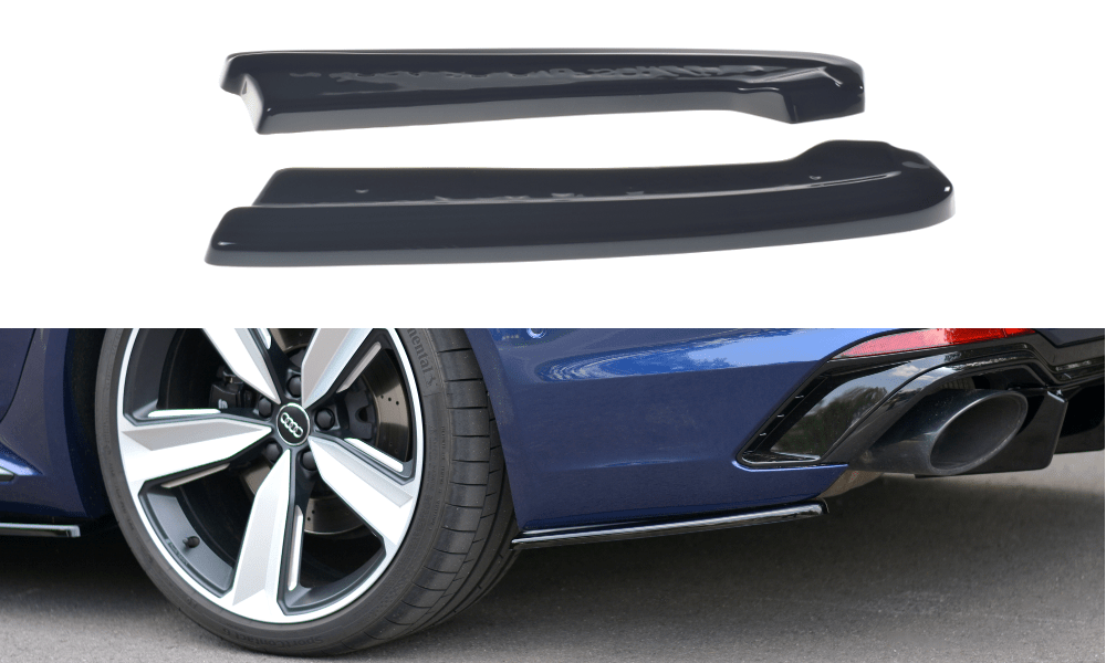 Image of Maxton Achter Bumper Lip Glanzend Zwart ABS Plastic Audi RS4