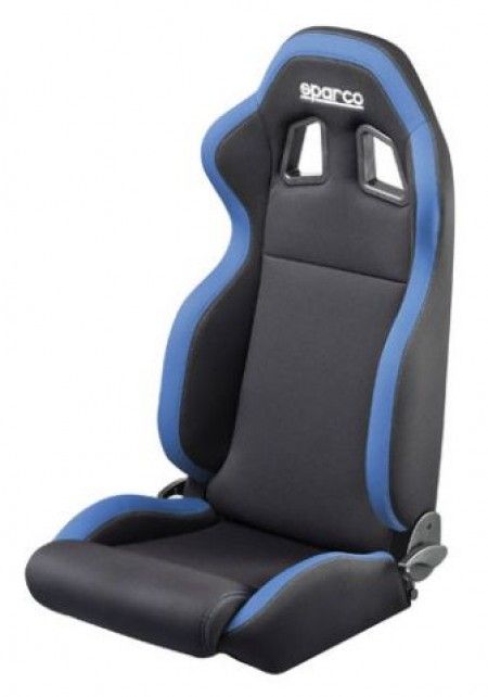 Image of Sparco Verstelbare Stoel R100 Zwart - Blauw Textiel