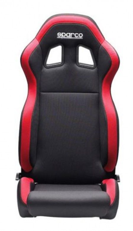 Image of Sparco Verstelbare Stoel R100 Zwart - Rood Textiel