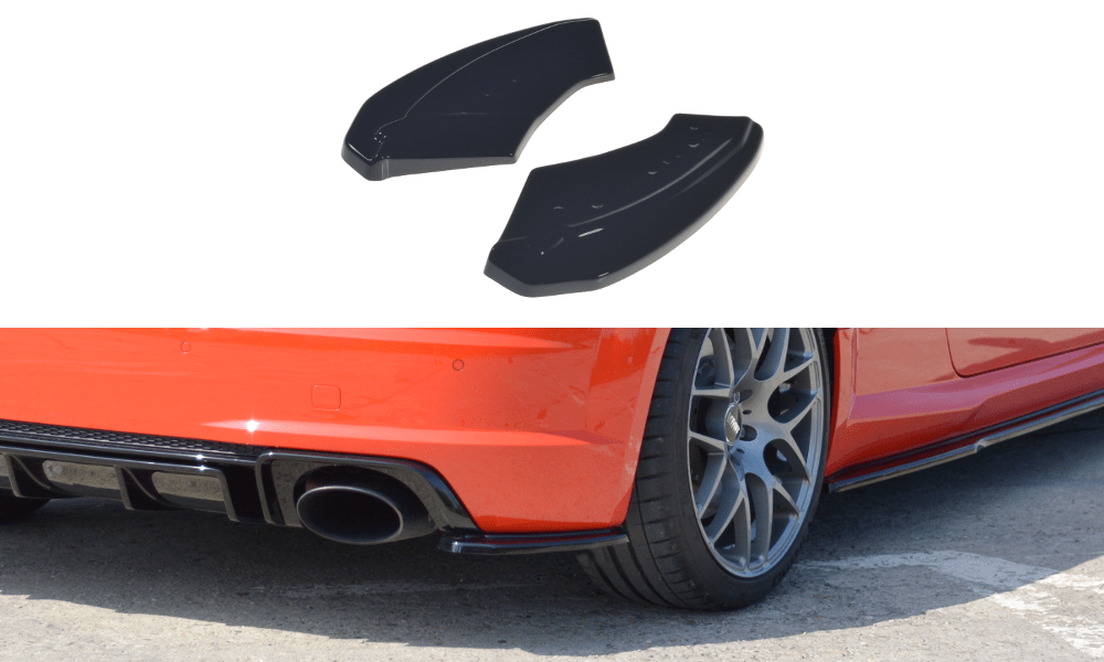 Image of Maxton Achter Bumper Lip Glanzend Zwart ABS Plastic Audi TT