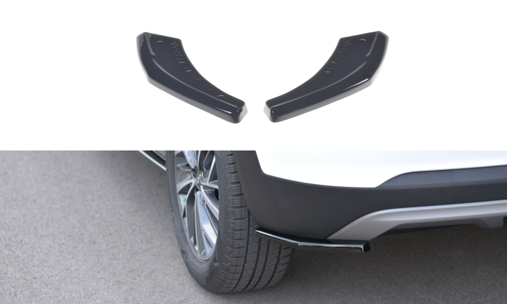 Image of Maxton Achter Bumper Lip Glanzend Zwart ABS Plastic Hyundai Tucson Facelift