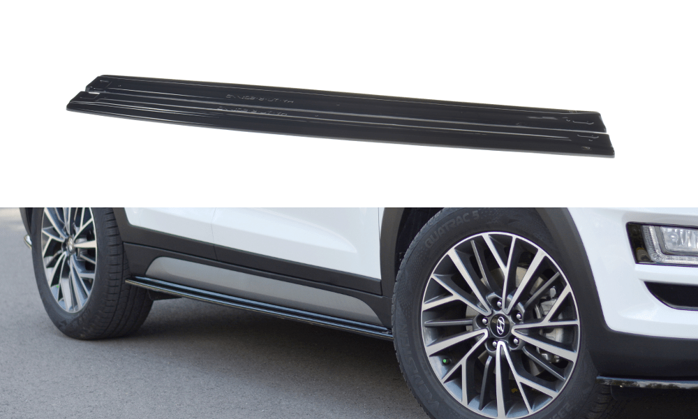 Image of Maxton Side Skirts Glanzend Zwart ABS Plastic Hyundai Tucson Facelift