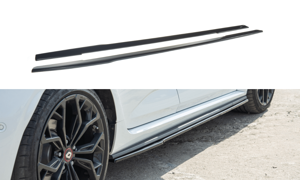 Image of Maxton Side Skirts Glanzend Zwart ABS Plastic Renault Mégane