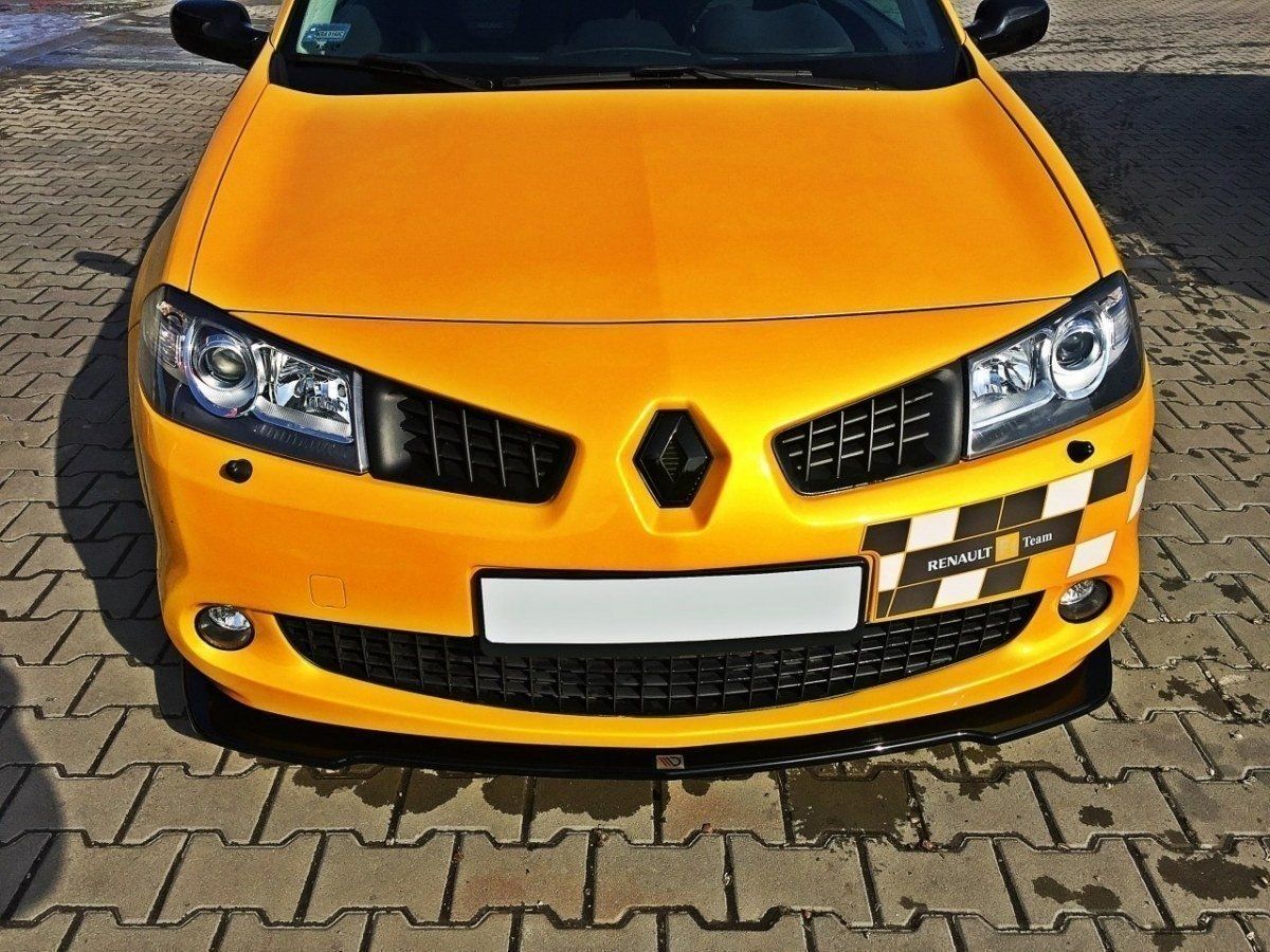 Image of Maxton Voor Bumper Lip Glanzend Zwart ABS Plastic Renault Mégane Facelift