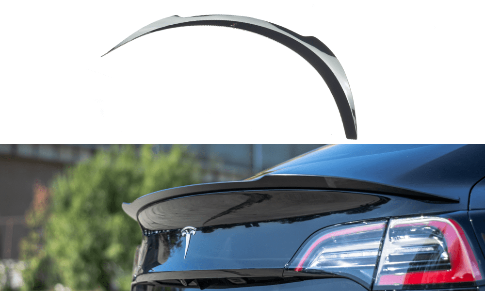 Image of Maxton Achter Spoiler Verlengstuk Glanzend Zwart ABS Plastic Tesla Model 3